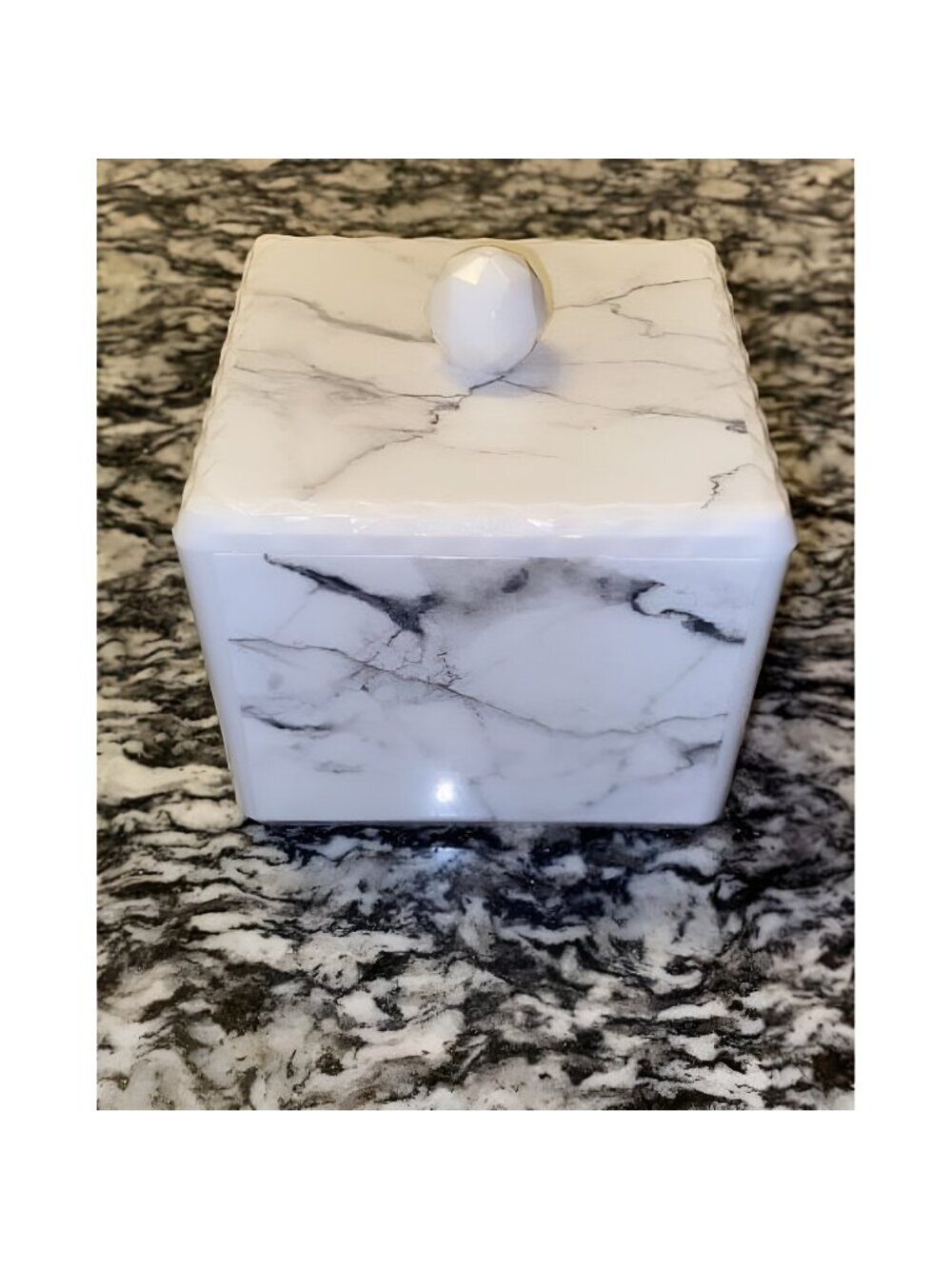 Cotton Swab Storage Box with Lid, Q-Tip Swab Holder Cotton Ball Canister